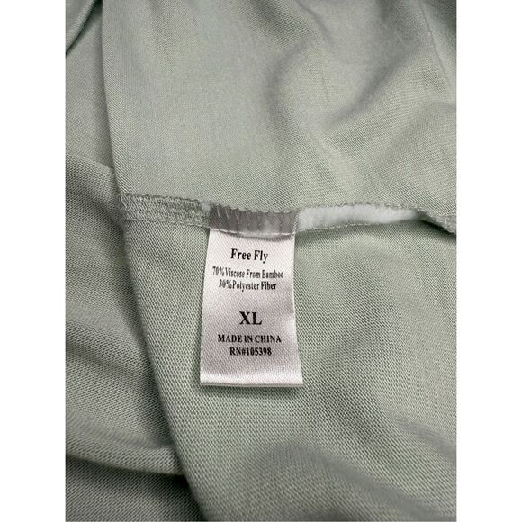 Free Fly Women’s XL Set Of 2 Bamboo Long Sleeve Tops Dark Gray & Mint Green - Picture 6 of 11